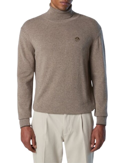 CORE Turtleneck sweater fossil melange - Men's Sweaters