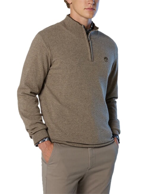 CORE Half-zip sweater fossil melange - Men's Sweaters