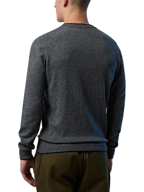 N|S Crew neck sweater dark gray melange - Men's Sweaters