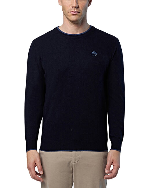 N|S Crew neck sweater navy blue - Men's Sweaters
