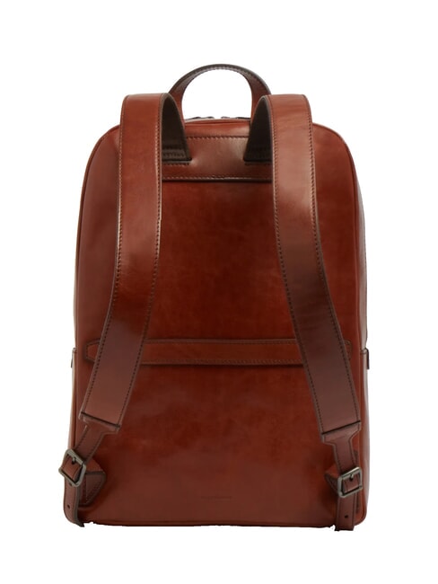 GALILEO 13" laptop backpack, in leather Brown / Ruthenium - Backpacks & School and Leisure