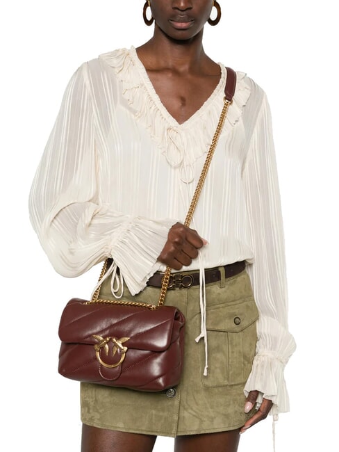 MINI LOVE BAG Nappa bag burgundy wine-antique gold - Women&rsquo;s Bags