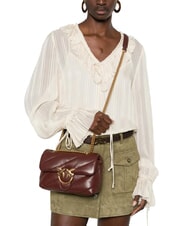 PINKO MINI LOVE BAG Nappa bag burgundy wine-antique gold - Women&rsquo;s Bags - 5