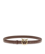 PINKO LOVE BERRY Leather belt burgundy wine-antique gold - Belts - 2