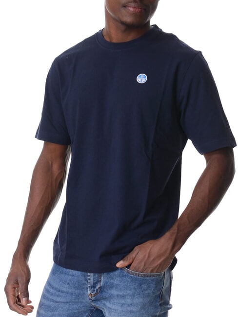 BOLLO Cotton T-shirt navy blue - T-shirt