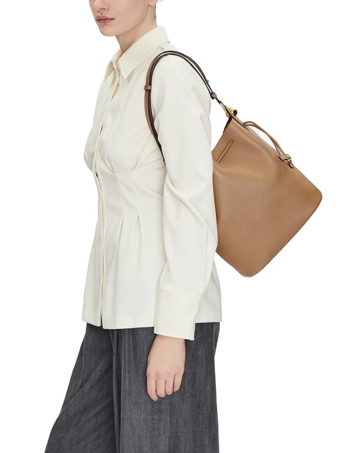CAMPIONARIO - SFERA  Shoulder bucket bag, in leather desert - Women&rsquo;s Bags