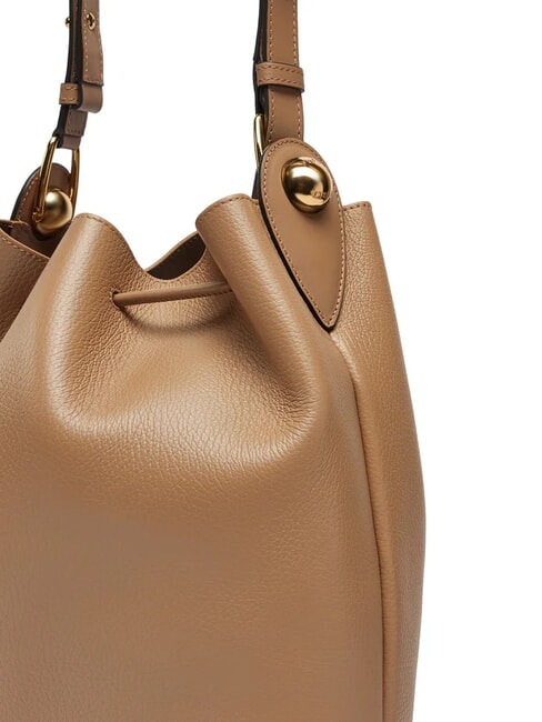 CAMPIONARIO - SFERA  Shoulder bucket bag, in leather desert - Women&rsquo;s Bags