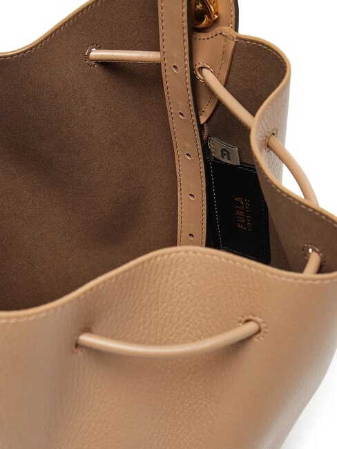 CAMPIONARIO - SFERA  Shoulder bucket bag, in leather desert - Women&rsquo;s Bags