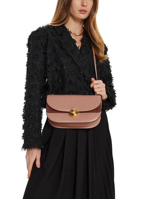 SFERA  Mini shoulder bag, in leather tulle - Women&rsquo;s Bags