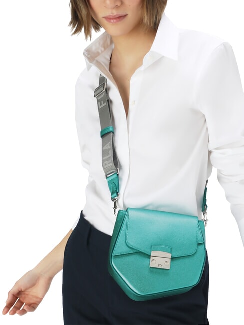 METROPOLIS Leather shoulder bag zephyr + light silver - Women&rsquo;s Bags