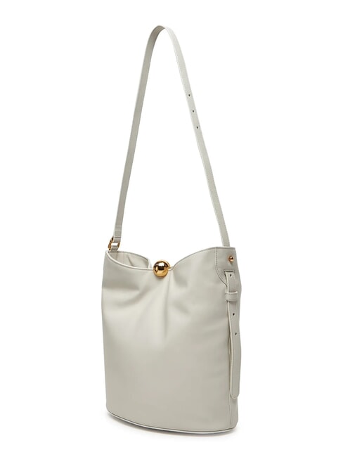 CAMPIONARIO - SFERA Leather shoulder bucket bag Marshmallow - Women&rsquo;s Bags