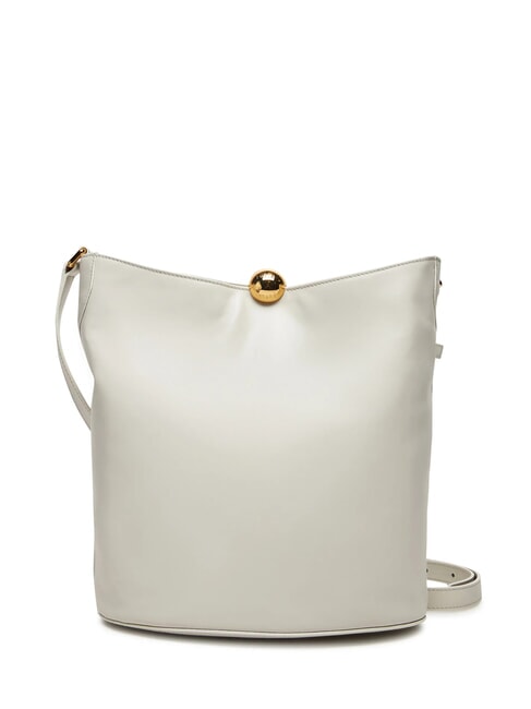 CAMPIONARIO - SFERA Leather shoulder bucket bag Marshmallow - Women&rsquo;s Bags