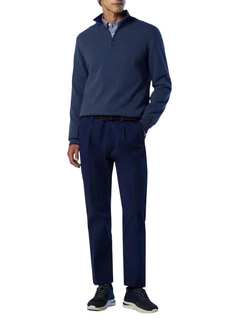 CORE Half-zip sweater China blue melange - Men's Sweaters