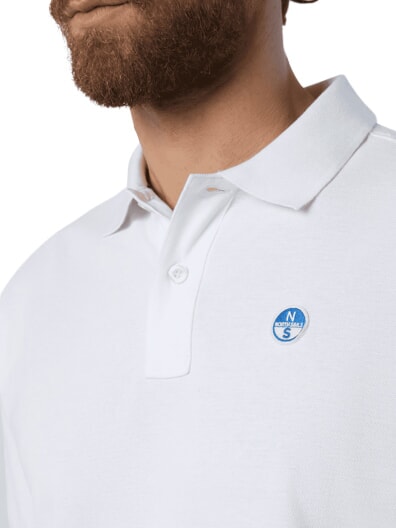 BASIC Short-sleeved cotton polo white - Polo shirt