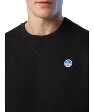 NORTH SAILS ROUND LOGO Cotton crewneck sweatshirt black - Sweatshirts - 6