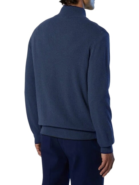 CORE Half-zip sweater China blue melange - Men's Sweaters
