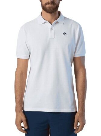 BASIC Short-sleeved cotton polo white - Polo shirt