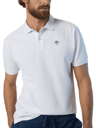 BASIC Short-sleeved cotton polo white - Polo shirt