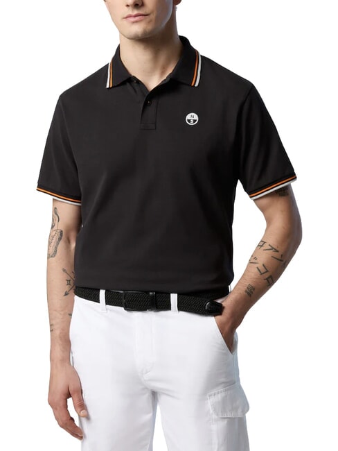 CORE Short-sleeved cotton polo shirt black - Polo shirt