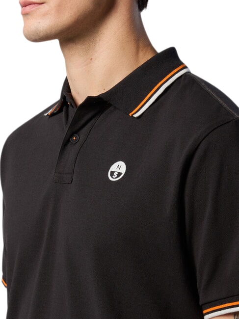 CORE Short-sleeved cotton polo shirt black - Polo shirt