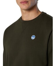 NORTH SAILS ROUND LOGO Cotton crewneck sweatshirt forest night - Sweatshirts - 6