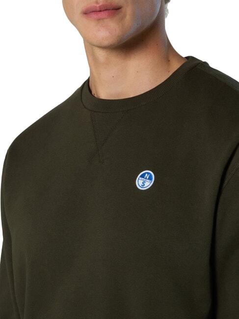 ROUND LOGO Cotton crewneck sweatshirt forest night - Sweatshirts