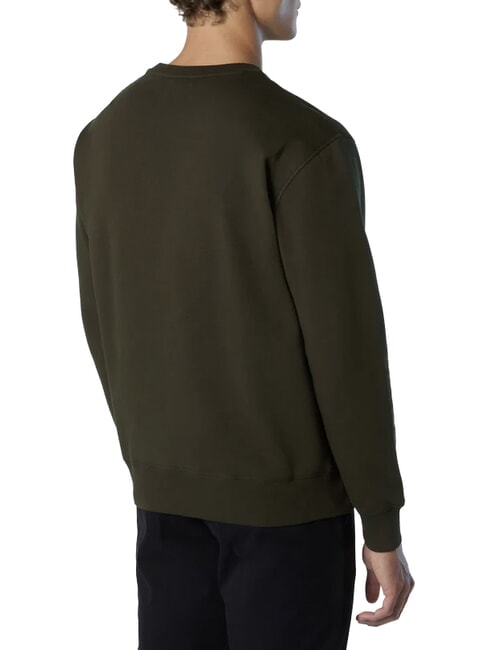 ROUND LOGO Cotton crewneck sweatshirt forest night - Sweatshirts