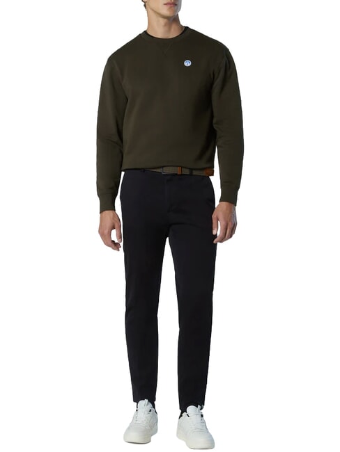 ROUND LOGO Cotton crewneck sweatshirt forest night - Sweatshirts