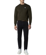 NORTH SAILS ROUND LOGO Cotton crewneck sweatshirt forest night - Sweatshirts - 5