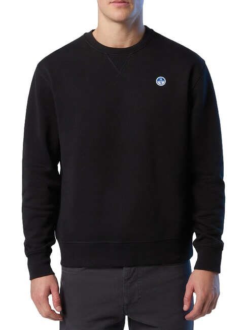 ROUND LOGO Cotton crewneck sweatshirt black - Sweatshirts