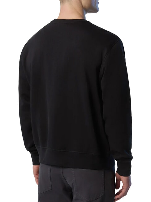 ROUND LOGO Cotton crewneck sweatshirt black - Sweatshirts