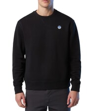 NORTH SAILS ROUND LOGO Cotton crewneck sweatshirt black - Sweatshirts - 2
