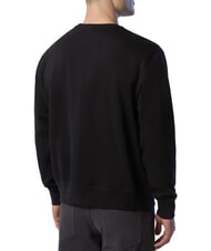 NORTH SAILS ROUND LOGO Cotton crewneck sweatshirt black - Sweatshirts - 4