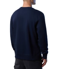 NORTH SAILS ROUND LOGO Cotton crewneck sweatshirt navy blue - Sweatshirts - 4
