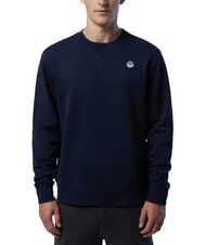 NORTH SAILS ROUND LOGO Cotton crewneck sweatshirt navy blue - Sweatshirts - 2