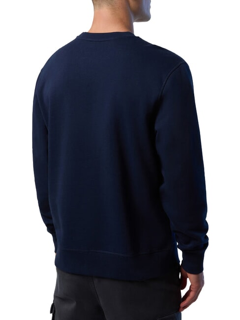 ROUND LOGO Cotton crewneck sweatshirt navy blue - Sweatshirts