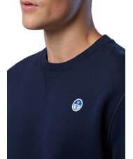 NORTH SAILS ROUND LOGO Cotton crewneck sweatshirt navy blue - Sweatshirts - 6
