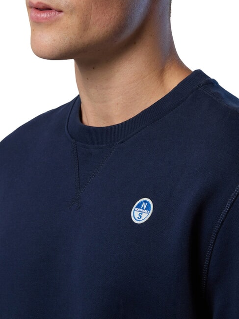 ROUND LOGO Cotton crewneck sweatshirt navy blue - Sweatshirts