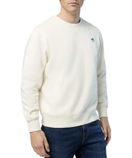 NORTH SAILS ROUND LOGO Cotton crewneck sweatshirt Marshmallow - Sweatshirts - 3