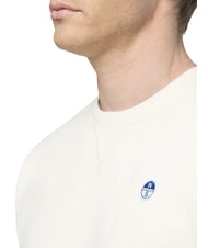 NORTH SAILS ROUND LOGO Cotton crewneck sweatshirt Marshmallow - Sweatshirts - 6