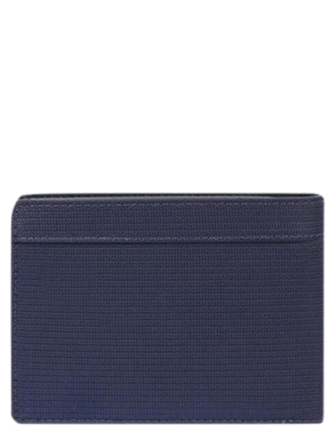 ORION Wallet in recycled leather and fabric blue - Men&rsquo;s Wallets