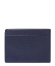 PIQUADRO ORION Wallet in recycled leather and fabric blue - Men&rsquo;s Wallets - 2