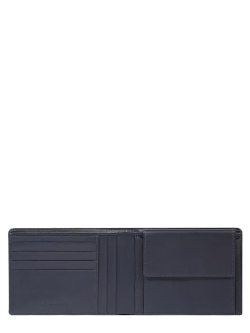 ORION Wallet in recycled leather and fabric blue - Men&rsquo;s Wallets