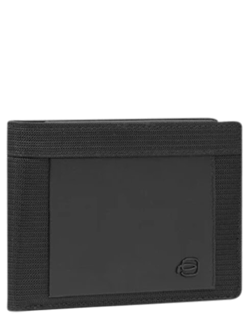 ORION Wallet in recycled leather and fabric Black - Men&rsquo;s Wallets