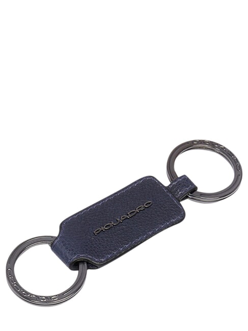 CRONUS 2-ring leather keychain blue - Key holders