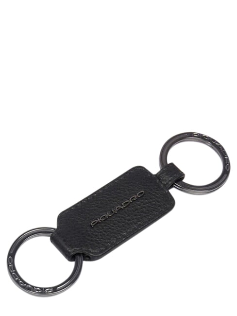CRONUS 2-ring leather keychain Black - Key holders