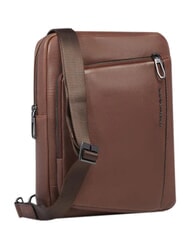 PIQUADRO CRONUS Leather iPad bag BROWN - Over-the-shoulder Bags for Men - 3