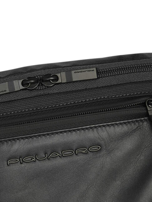 ORION Leather and fabric bum bag Black - Hip pouches