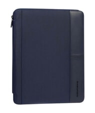 PIQUADRO ORION Leather and fabric clipboard blue - Tablet holder& Organizer - 3