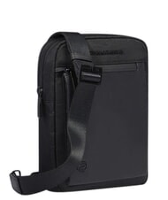PIQUADRO ORION Bag, iPad&reg; mini holder, mixed leather Black - Over-the-shoulder Bags for Men - 3